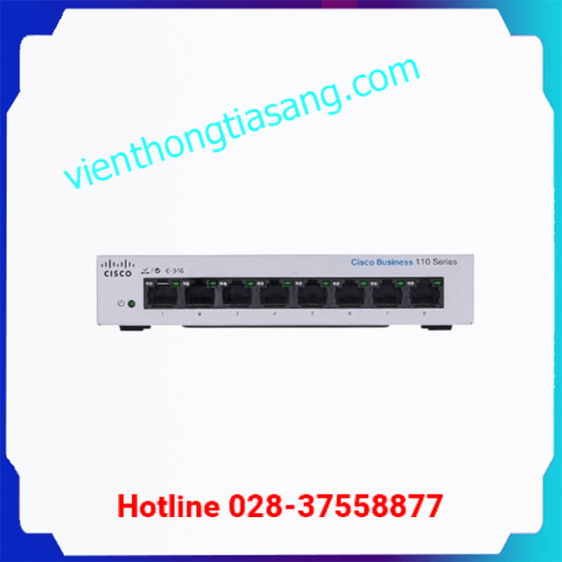 Thiết bị chuyển mạch Switch Cisco CBS110-8T-D-EU